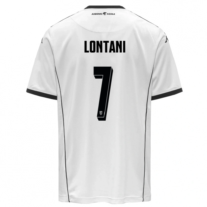 Danxen Børn Matteo Lontani #7 Hvid Sort Hjemmebane Spillertrøjer 2025/26 Trøje T-Shirt