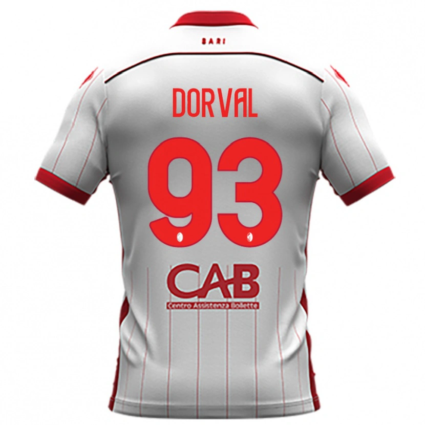 Danxen Børn Mehdi Dorval #93 Hvid Rød Hjemmebane Spillertrøjer 2025/26 Trøje T-Shirt