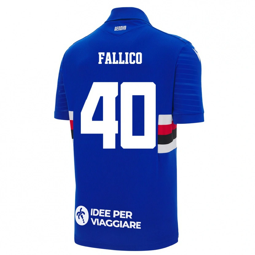 Danxen Børn Bianca Fallico #40 Blå Hvid Hjemmebane Spillertrøjer 2025/26 Trøje T-Shirt