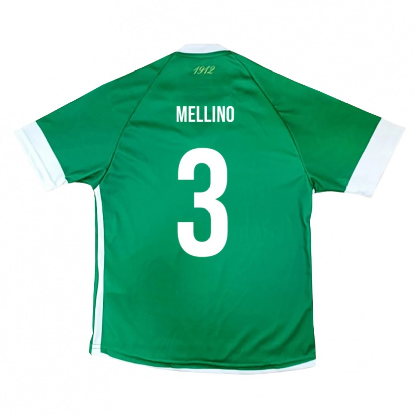 Danxen Børn Carlo Mellino #3 Grøn Hvid Hjemmebane Spillertrøjer 2025/26 Trøje T-Shirt