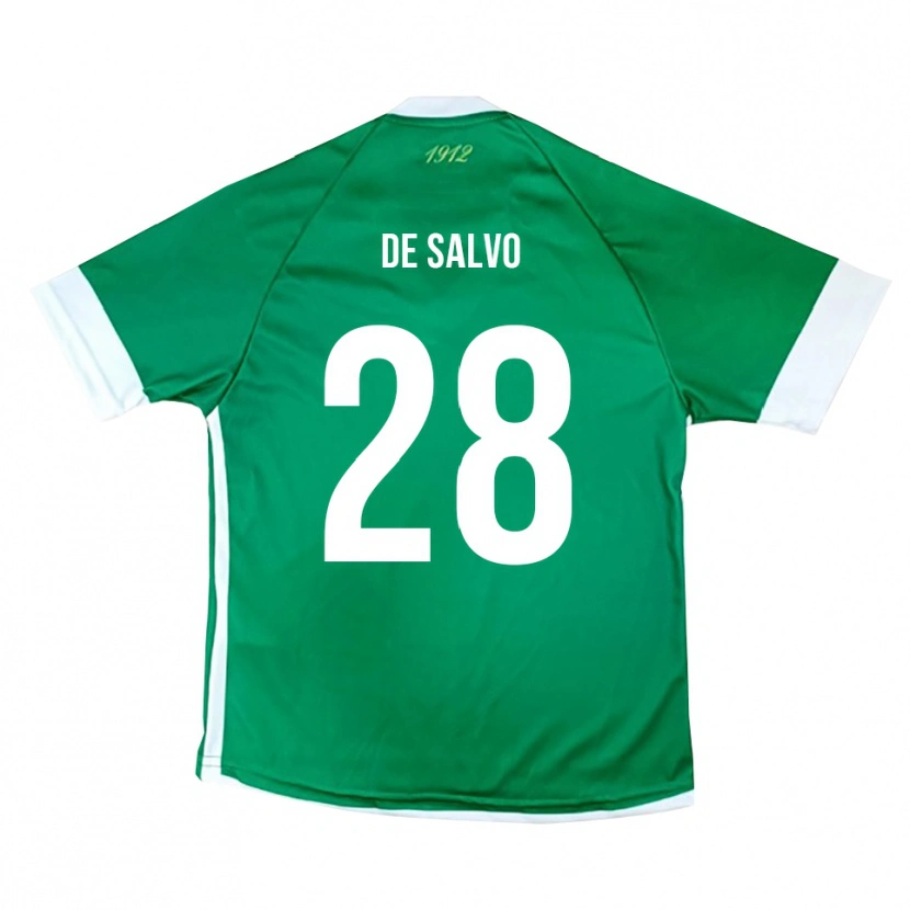 Danxen Børn Ugo De Salvo #28 Grøn Hvid Hjemmebane Spillertrøjer 2025/26 Trøje T-Shirt