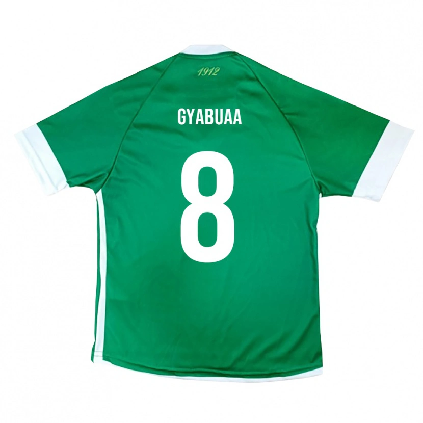 Danxen Børn Emmanuel Gyabuaa #8 Grøn Hvid Hjemmebane Spillertrøjer 2025/26 Trøje T-Shirt