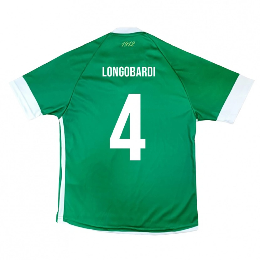 Danxen Børn Salvatore Longobardi #4 Grøn Hvid Hjemmebane Spillertrøjer 2025/26 Trøje T-Shirt
