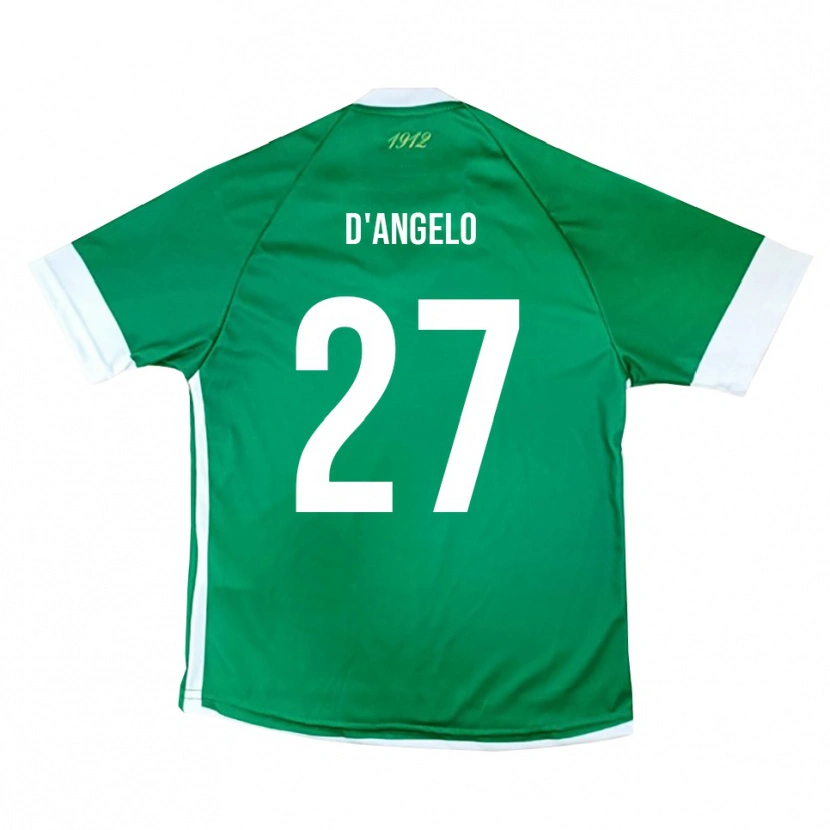 Danxen Børn Sonny D'angelo #27 Grøn Hvid Hjemmebane Spillertrøjer 2025/26 Trøje T-Shirt