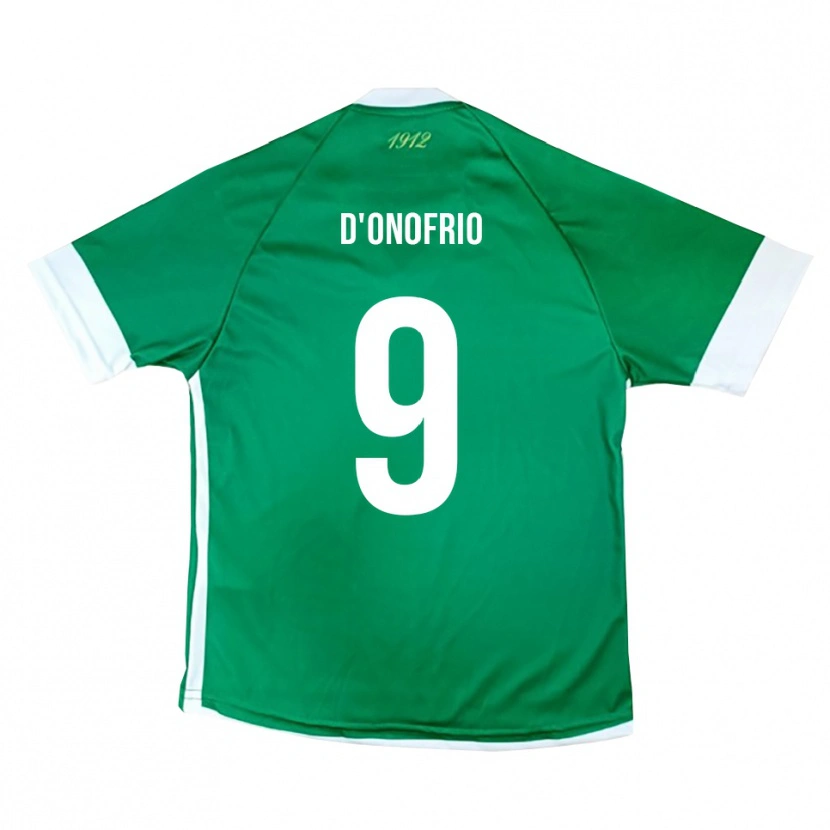 Danxen Børn Saverio D'onofrio #9 Grøn Hvid Hjemmebane Spillertrøjer 2025/26 Trøje T-Shirt