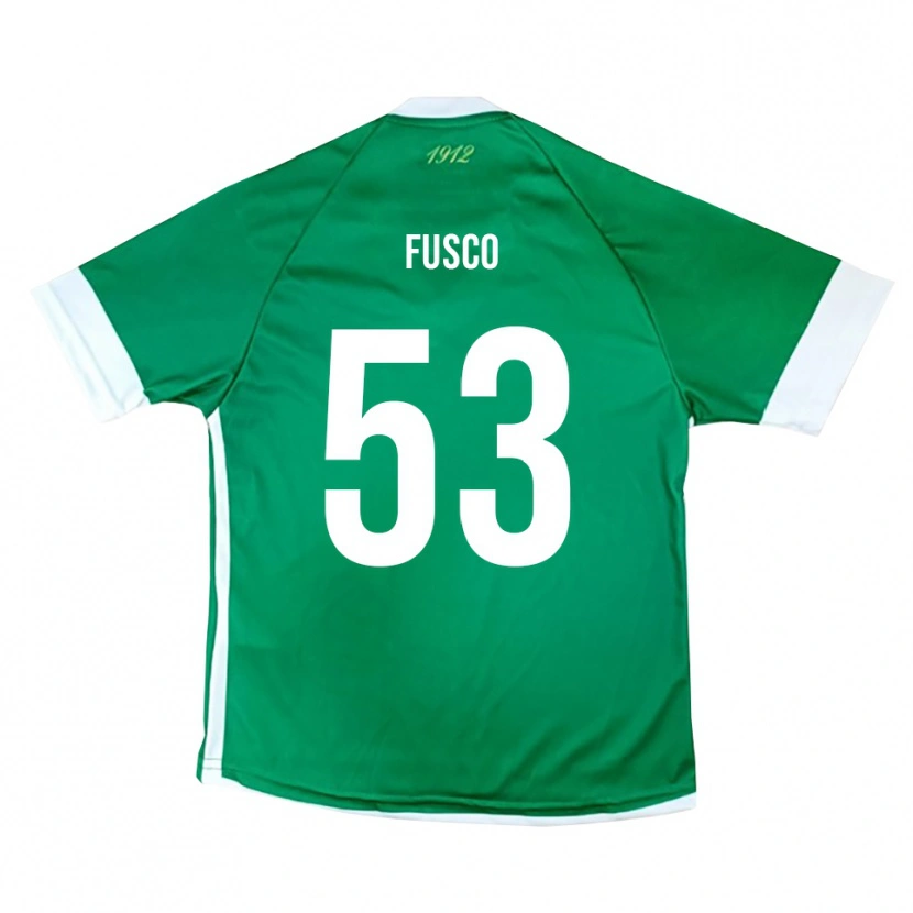 Danxen Børn Salvatore Fusco #53 Grøn Hvid Hjemmebane Spillertrøjer 2025/26 Trøje T-Shirt