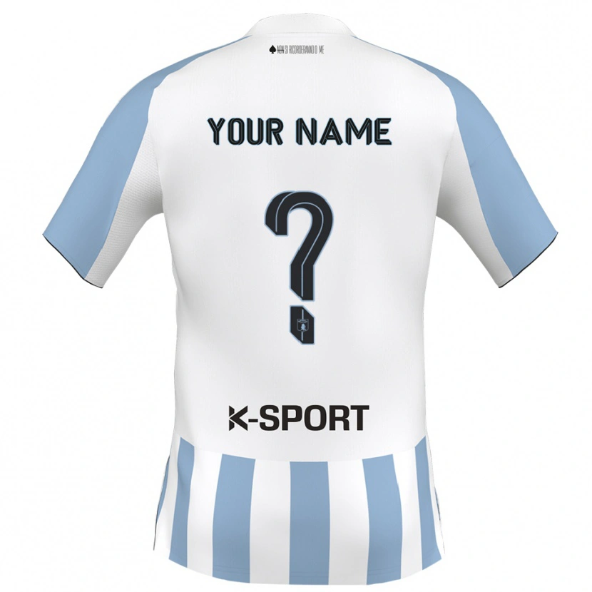 Danxen Børn Dit Navn #0 Hvid Himmelblå Hjemmebane Spillertrøjer 2025/26 Trøje T-Shirt