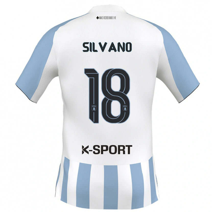 Danxen Børn Matteo Silvano #18 Hvid Himmelblå Hjemmebane Spillertrøjer 2025/26 Trøje T-Shirt