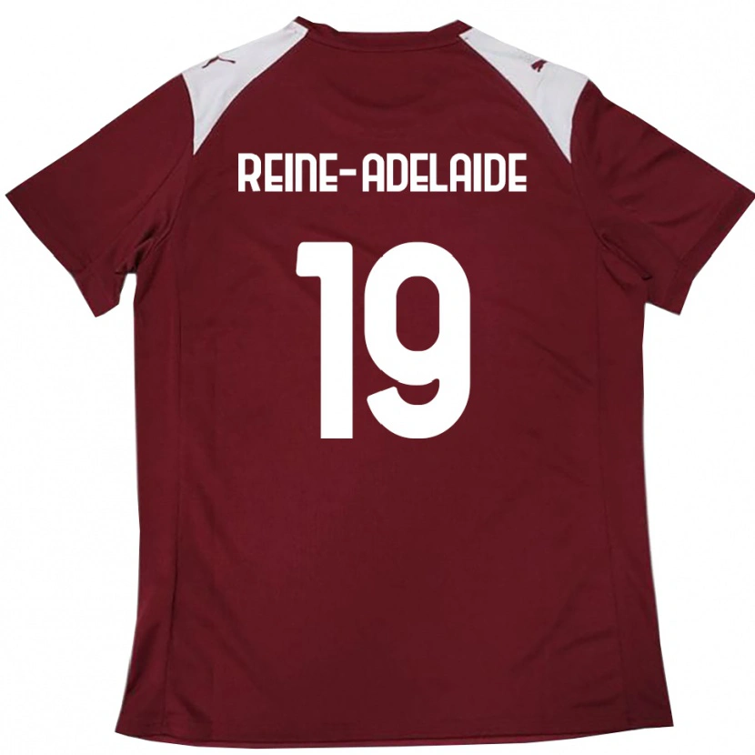 Danxen Børn Jeff Reine-Adelaide #19 Bourgogne Hvid Hjemmebane Spillertrøjer 2025/26 Trøje T-Shirt