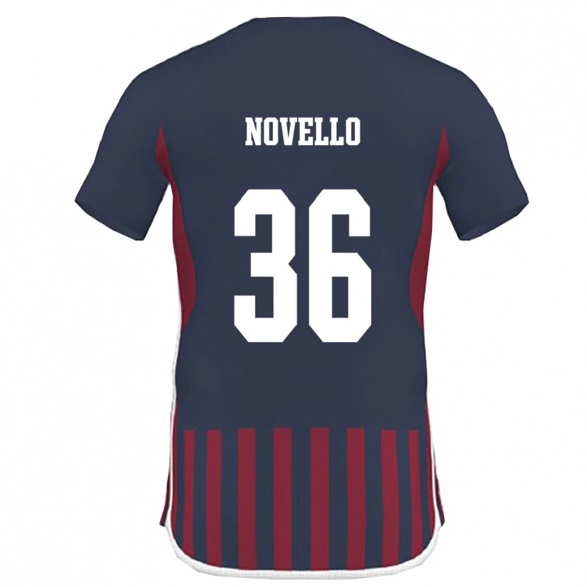 Danxen Børn Jahce Novello #36 Mørkeblå Rød Hjemmebane Spillertrøjer 2025/26 Trøje T-Shirt