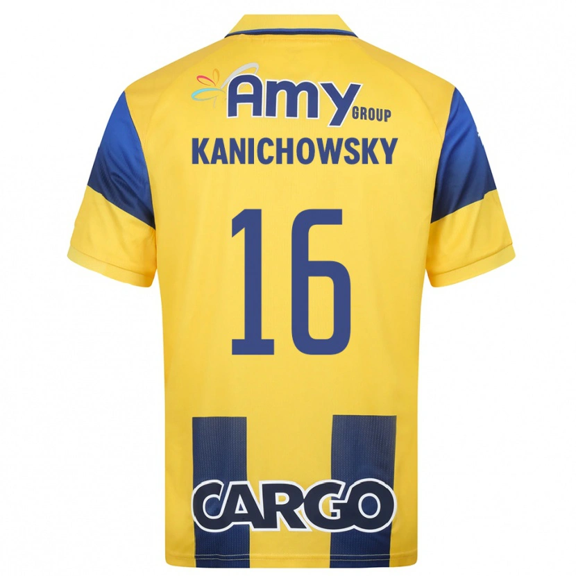 Danxen Børn Gabi Kanichowsky #16 Gul Mørkeblå Hjemmebane Spillertrøjer 2025/26 Trøje T-Shirt