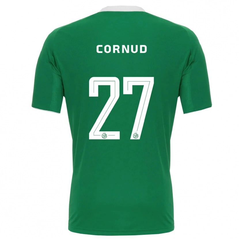Danxen Børn Pierre Cornud #27 Grøn Hvid Hjemmebane Spillertrøjer 2025/26 Trøje T-Shirt