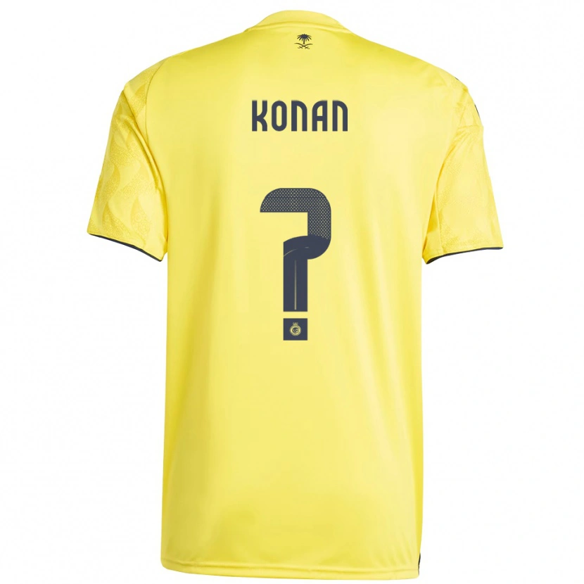 Danxen Børn Ghislain Konan #0 Gul Sort Hjemmebane Spillertrøjer 2025/26 Trøje T-Shirt