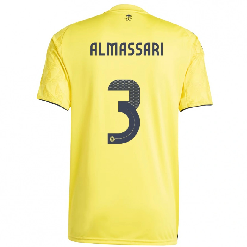 Danxen Børn Wadha Almassari #3 Gul Sort Hjemmebane Spillertrøjer 2025/26 Trøje T-Shirt