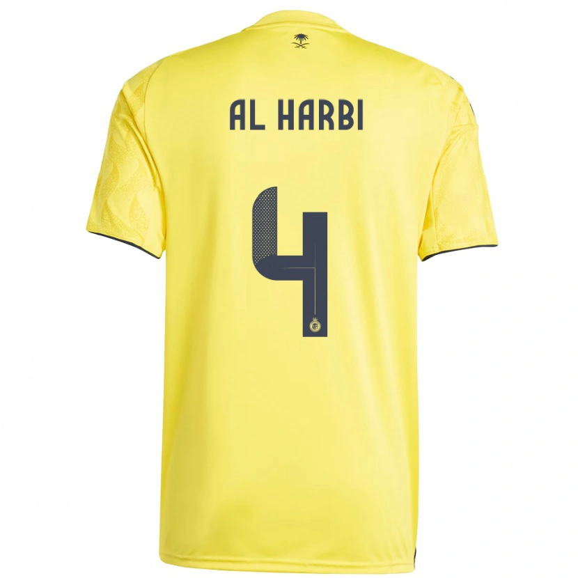 Danxen Børn Fay Al-Harbi #4 Gul Sort Hjemmebane Spillertrøjer 2025/26 Trøje T-Shirt