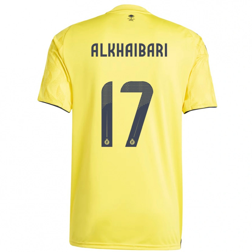 Danxen Børn Abdullah Al-Khaibari #17 Gul Sort Hjemmebane Spillertrøjer 2025/26 Trøje T-Shirt