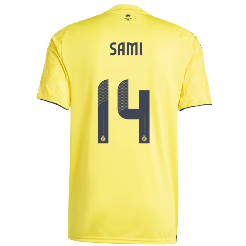 Danxen Børn Sami Al-Najei #14 Gul Sort Hjemmebane Spillertrøjer 2025/26 Trøje T-Shirt