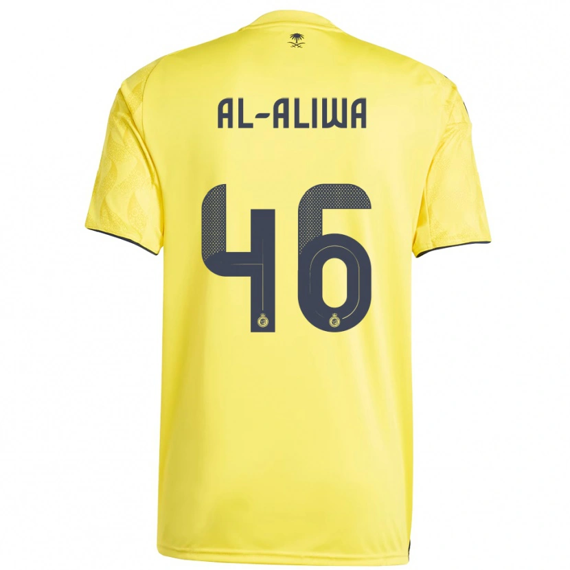 Danxen Børn Abdulaziz Al-Aliwa #46 Gul Sort Hjemmebane Spillertrøjer 2025/26 Trøje T-Shirt