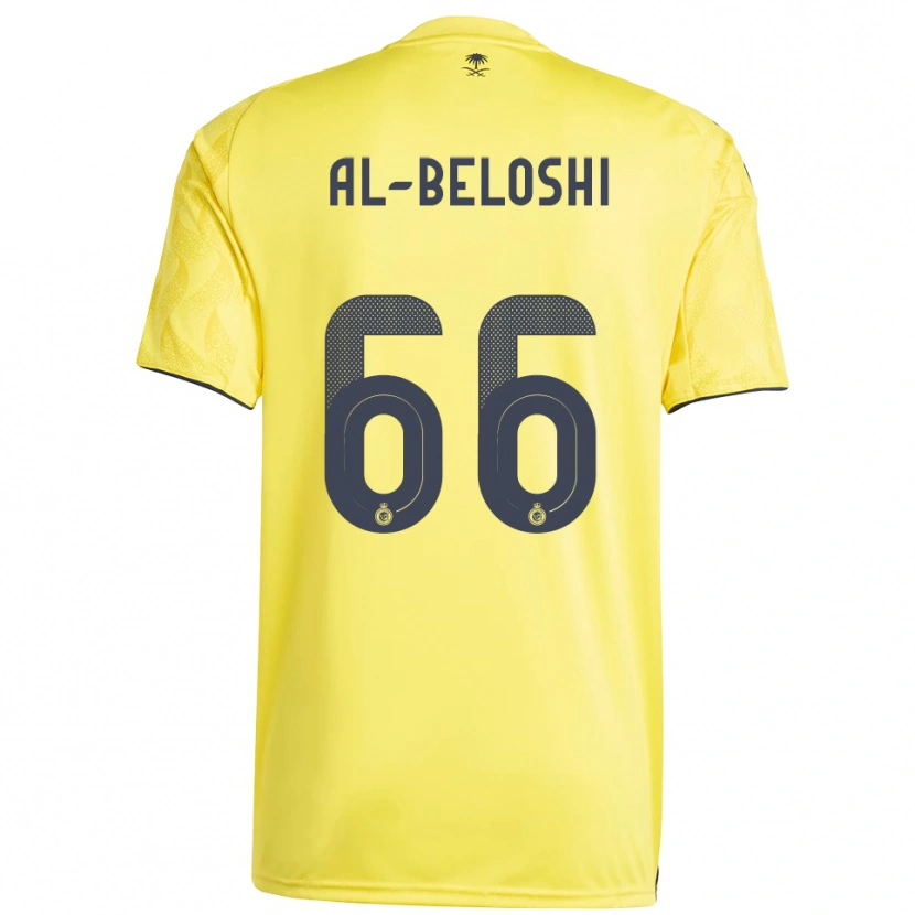 Danxen Børn Reem Al-Beloshi #66 Gul Sort Hjemmebane Spillertrøjer 2025/26 Trøje T-Shirt