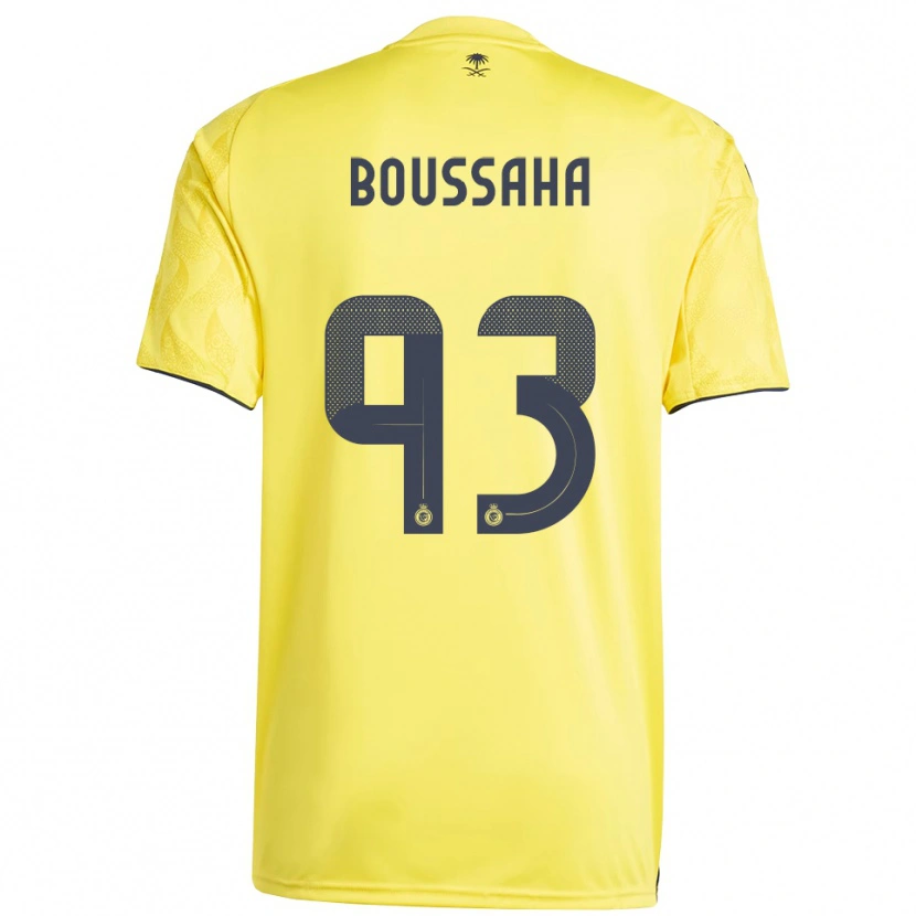 Danxen Børn Lina Boussaha #93 Gul Sort Hjemmebane Spillertrøjer 2025/26 Trøje T-Shirt