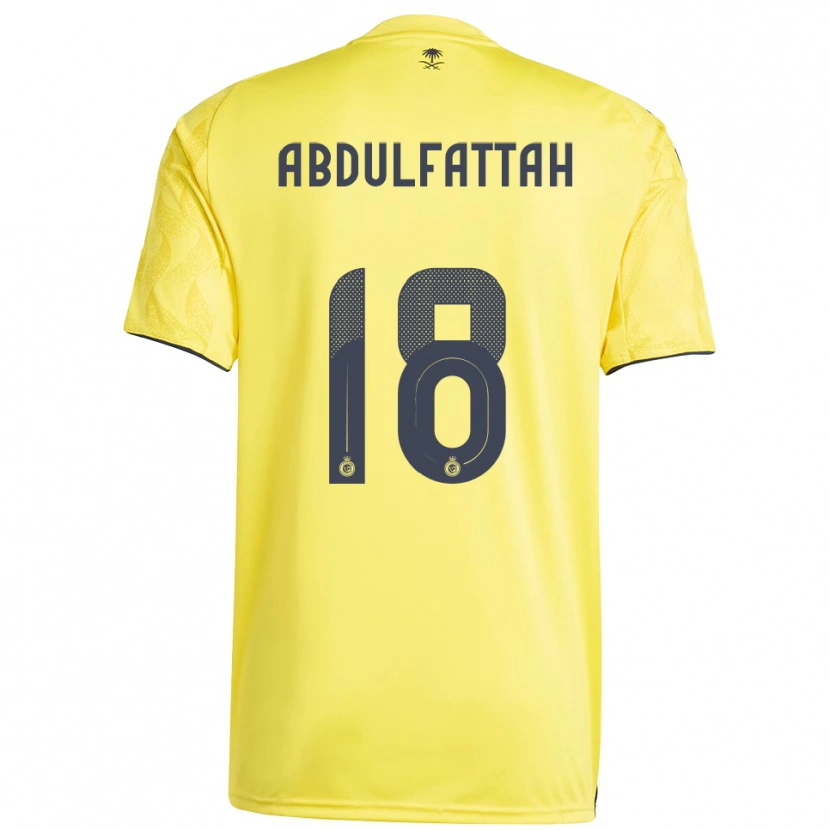 Danxen Børn Abdulfattah Adam #18 Gul Sort Hjemmebane Spillertrøjer 2025/26 Trøje T-Shirt