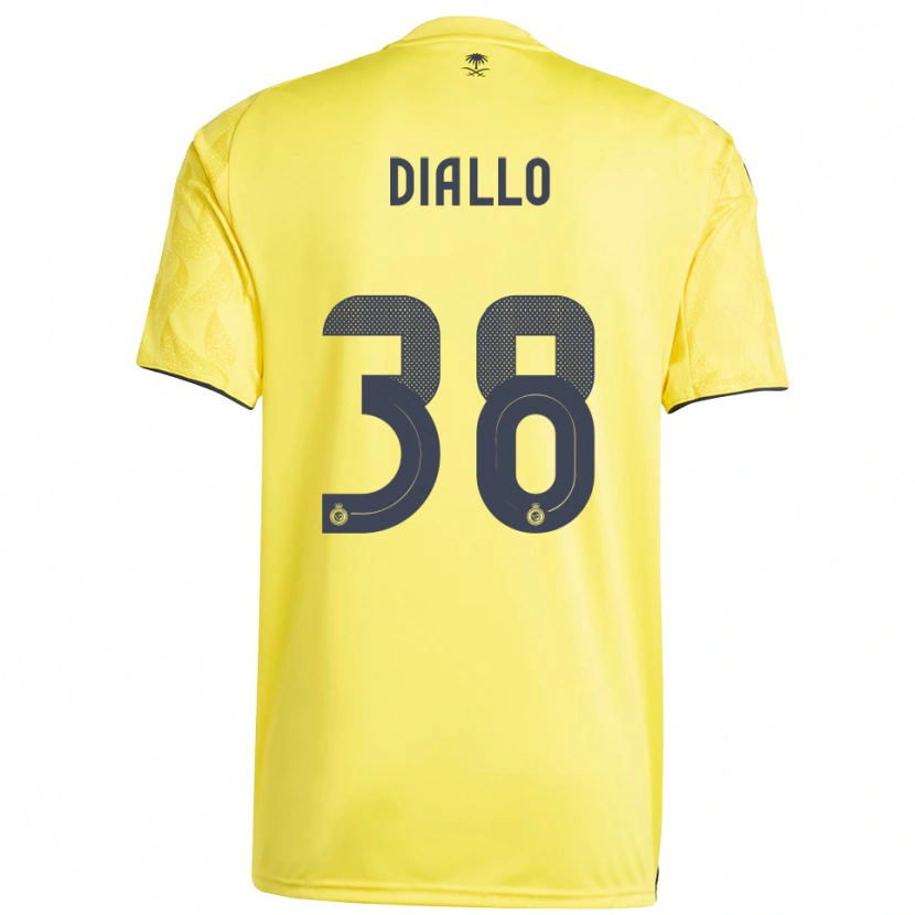 Danxen Børn Aminata Diallo #38 Gul Sort Hjemmebane Spillertrøjer 2025/26 Trøje T-Shirt