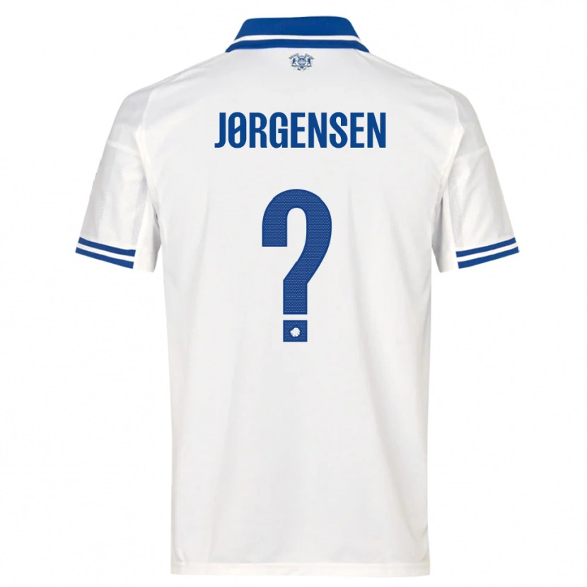 Danxen Børn Mads Jørgensen #0 Hvid Blå Hjemmebane Spillertrøjer 2025/26 Trøje T-Shirt