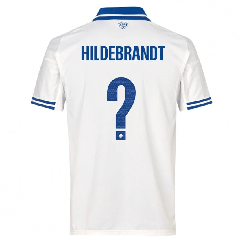Danxen Børn Sylvester Hildebrandt #0 Hvid Blå Hjemmebane Spillertrøjer 2025/26 Trøje T-Shirt