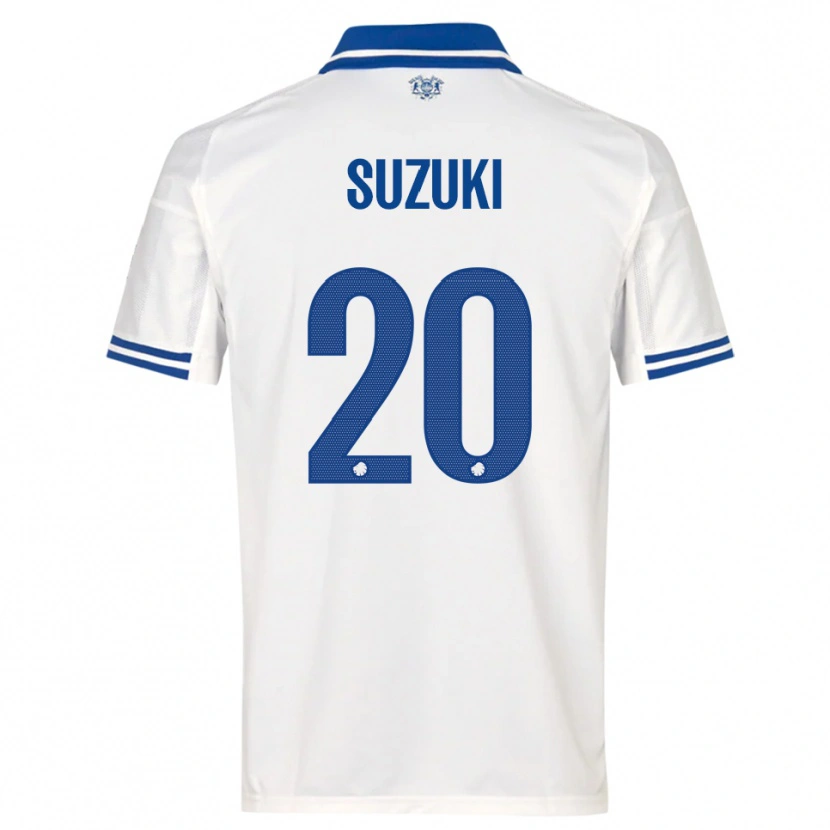 Danxen Børn Junnosuke Suzuki #20 Hvid Blå Hjemmebane Spillertrøjer 2025/26 Trøje T-Shirt
