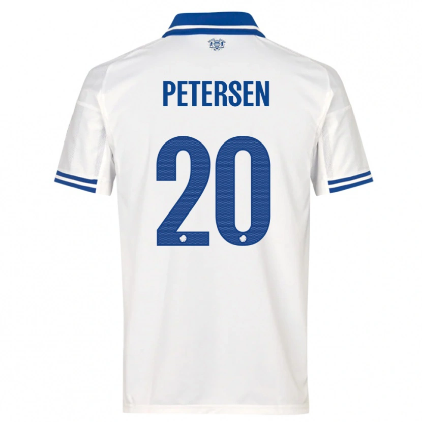 Danxen Børn Frederik Petersen #20 Hvid Blå Hjemmebane Spillertrøjer 2025/26 Trøje T-Shirt
