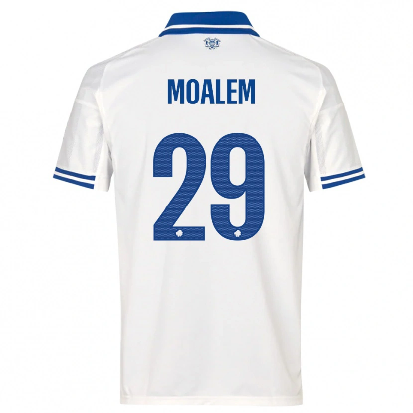 Danxen Børn Jonathan Moalem #29 Hvid Blå Hjemmebane Spillertrøjer 2025/26 Trøje T-Shirt