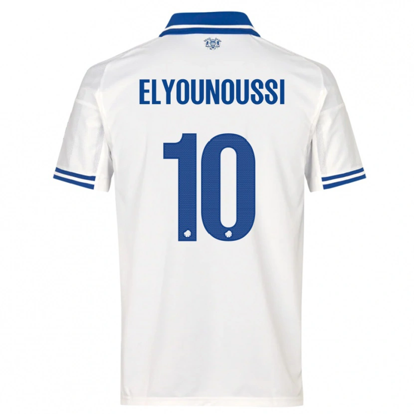 Danxen Børn Mohamed Elyounoussi #10 Hvid Blå Hjemmebane Spillertrøjer 2025/26 Trøje T-Shirt
