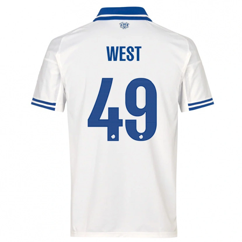 Danxen Børn Liam West #49 Hvid Blå Hjemmebane Spillertrøjer 2025/26 Trøje T-Shirt