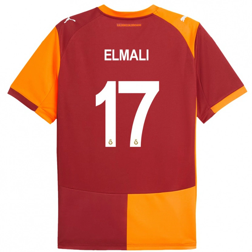 Danxen Børn Eren Elmalı #17 Rød Orange Hjemmebane Spillertrøjer 2025/26 Trøje T-Shirt