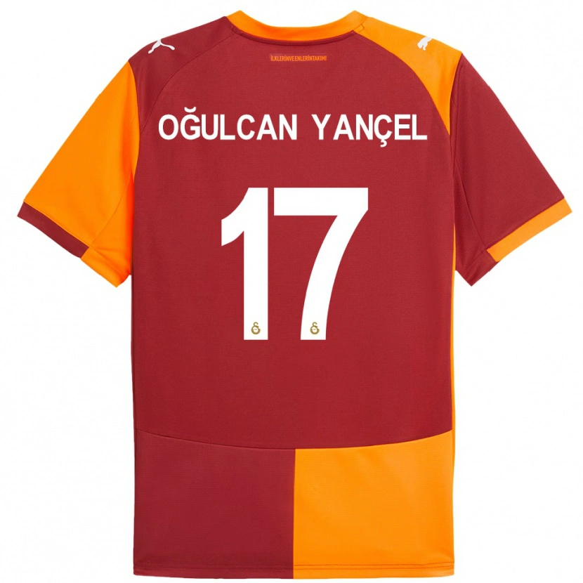 Danxen Børn Necati Oğulcan Yançel #17 Rød Orange Hjemmebane Spillertrøjer 2025/26 Trøje T-Shirt