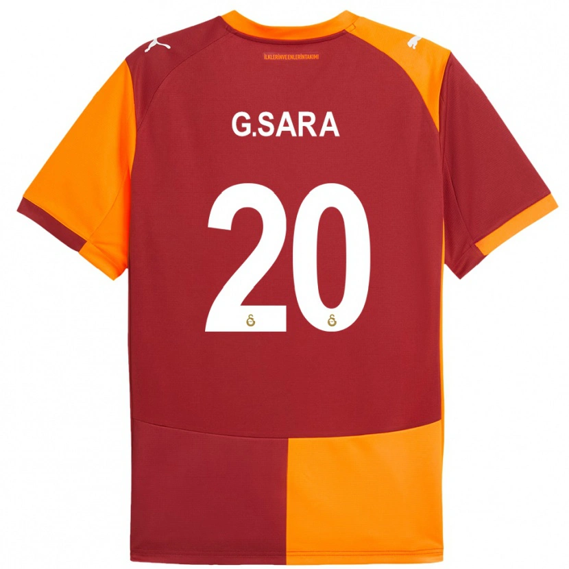 Danxen Børn Gabriel Sara #20 Rød Orange Hjemmebane Spillertrøjer 2025/26 Trøje T-Shirt