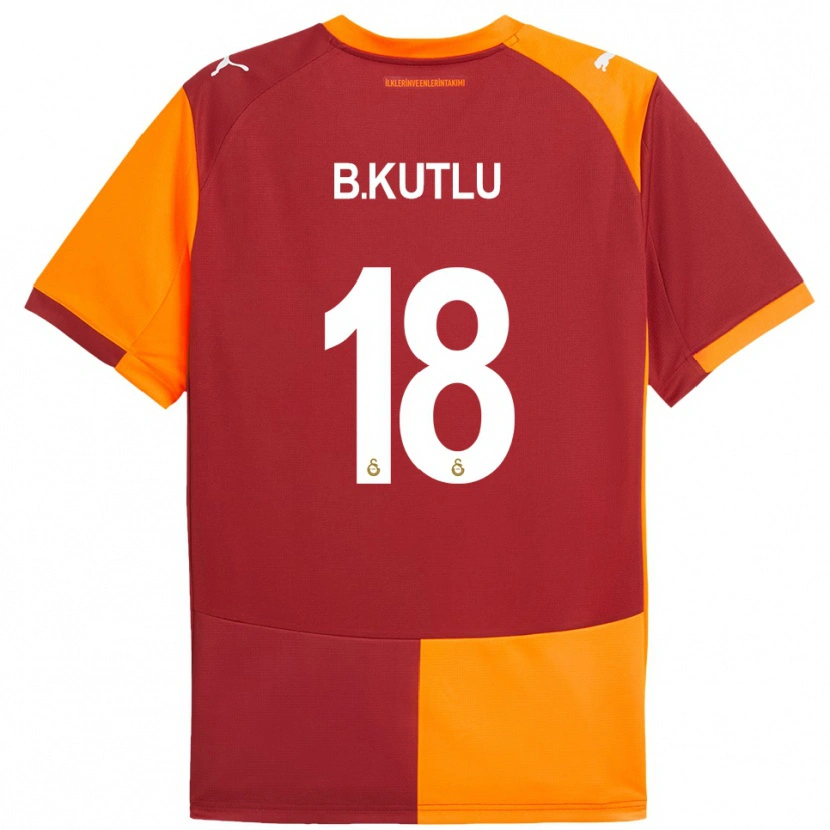 Danxen Børn Berkan Kutlu #18 Rød Orange Hjemmebane Spillertrøjer 2025/26 Trøje T-Shirt