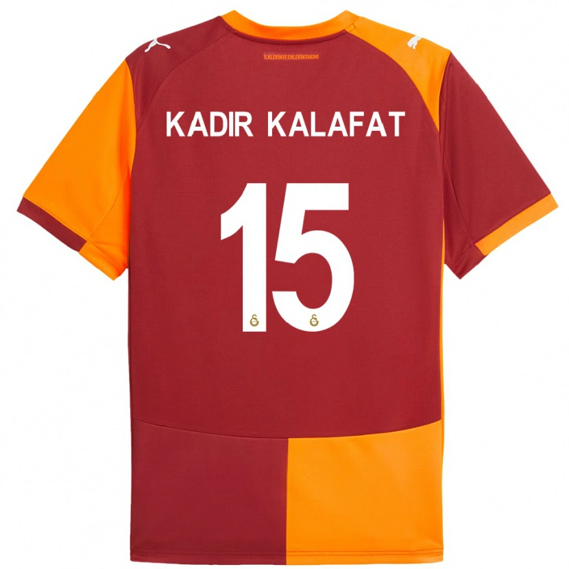Danxen Børn İsmail Kadir Kalafat #15 Rød Orange Hjemmebane Spillertrøjer 2025/26 Trøje T-Shirt