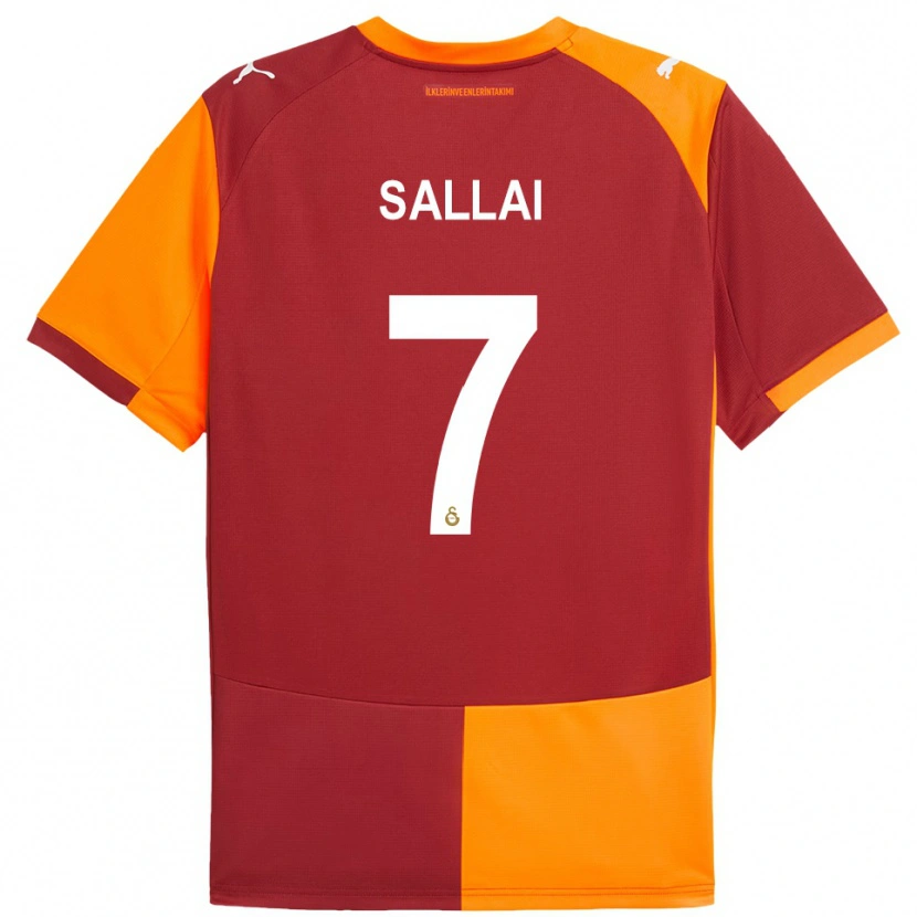 Danxen Børn Roland Sallai #7 Rød Orange Hjemmebane Spillertrøjer 2025/26 Trøje T-Shirt