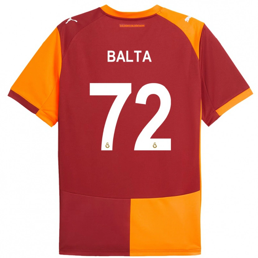 Danxen Børn Çağrı Balta #72 Rød Orange Hjemmebane Spillertrøjer 2025/26 Trøje T-Shirt