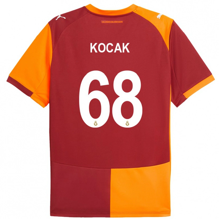 Danxen Børn Furkan Koçak #68 Rød Orange Hjemmebane Spillertrøjer 2025/26 Trøje T-Shirt