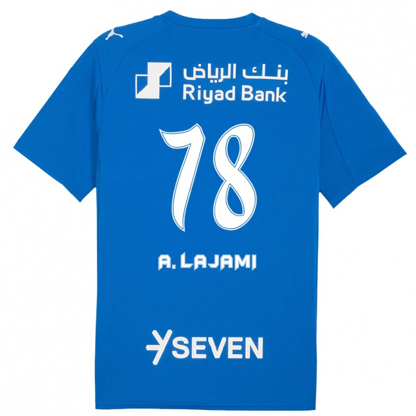 Danxen Børn Ali Lajami #78 Blå Hvid Hjemmebane Spillertrøjer 2025/26 Trøje T-Shirt