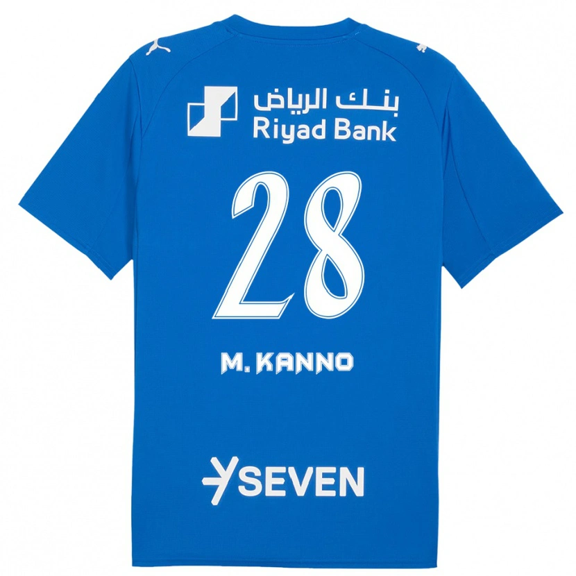 Danxen Børn Mohamed Kanno #28 Blå Hvid Hjemmebane Spillertrøjer 2025/26 Trøje T-Shirt