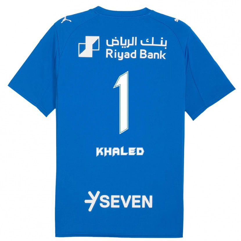 Danxen Børn Nawal Khaled #1 Blå Hvid Hjemmebane Spillertrøjer 2025/26 Trøje T-Shirt