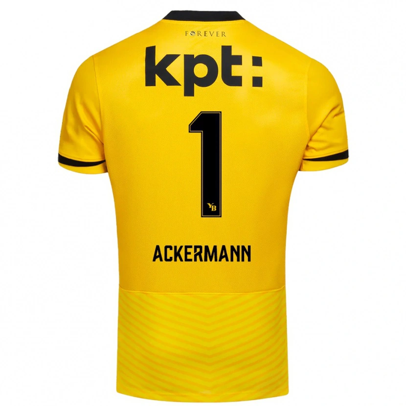 Danxen Børn Jara Ackermann #1 Gul Sort Hjemmebane Spillertrøjer 2025/26 Trøje T-Shirt