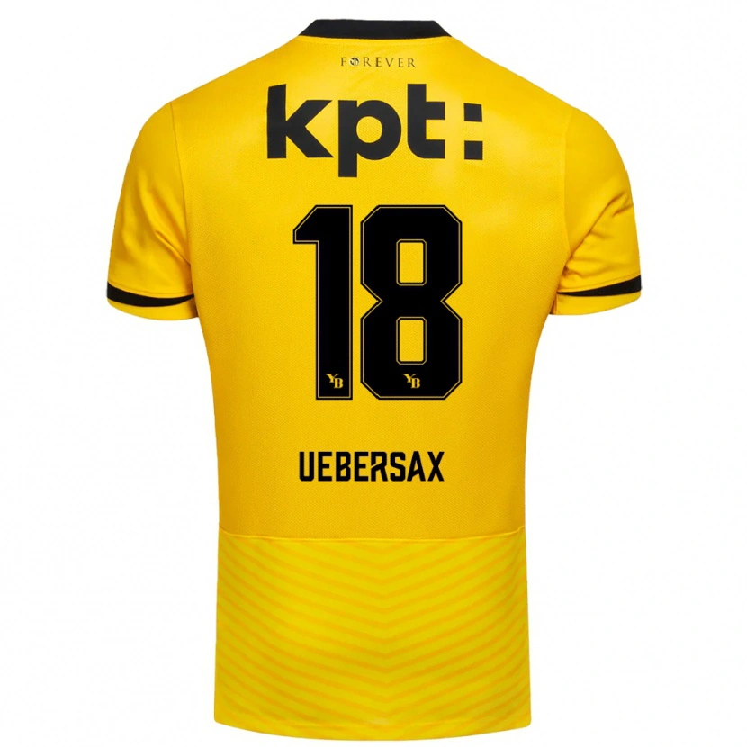 Danxen Børn Jan Uebersax #18 Gul Sort Hjemmebane Spillertrøjer 2025/26 Trøje T-Shirt