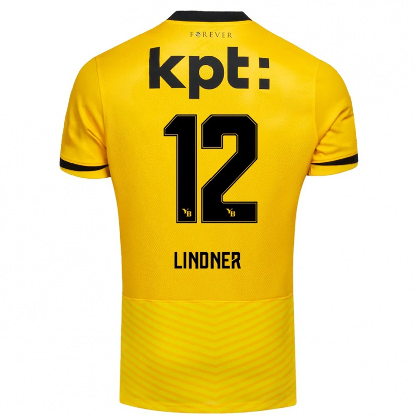 Danxen Børn Heinz Lindner #12 Gul Sort Hjemmebane Spillertrøjer 2025/26 Trøje T-Shirt