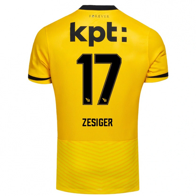 Danxen Børn Navin Zesiger #17 Gul Sort Hjemmebane Spillertrøjer 2025/26 Trøje T-Shirt