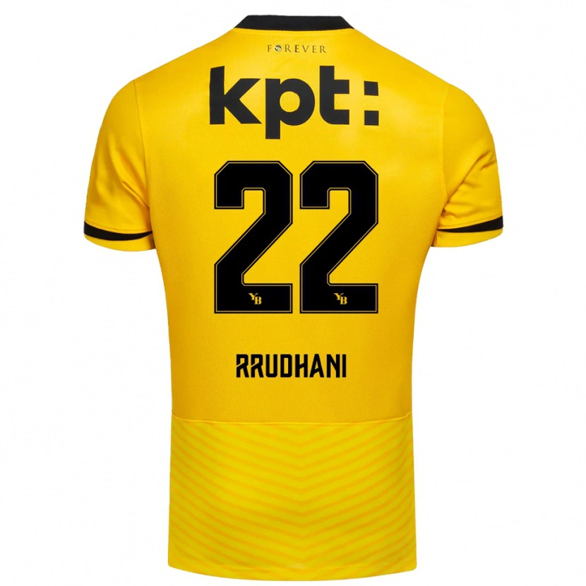 Danxen Børn Donat Rrudhani #22 Gul Sort Hjemmebane Spillertrøjer 2025/26 Trøje T-Shirt