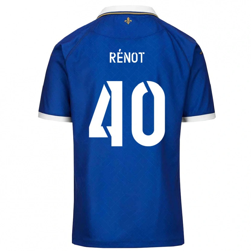 Danxen Børn Sébastien Rénot #40 Blå Guld Hjemmebane Spillertrøjer 2025/26 Trøje T-Shirt